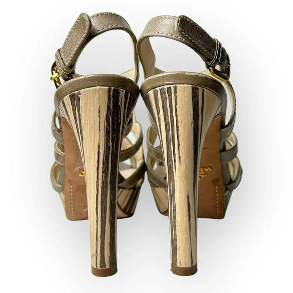 Prada Leather Slingback Pump with Wooden Detail  36 - Picture 3 of 12